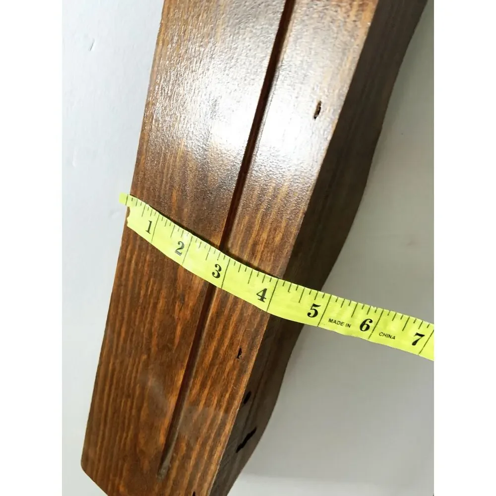 Vintage Small Wooden shelf w/ Plate Groove Can be Hung Either Way